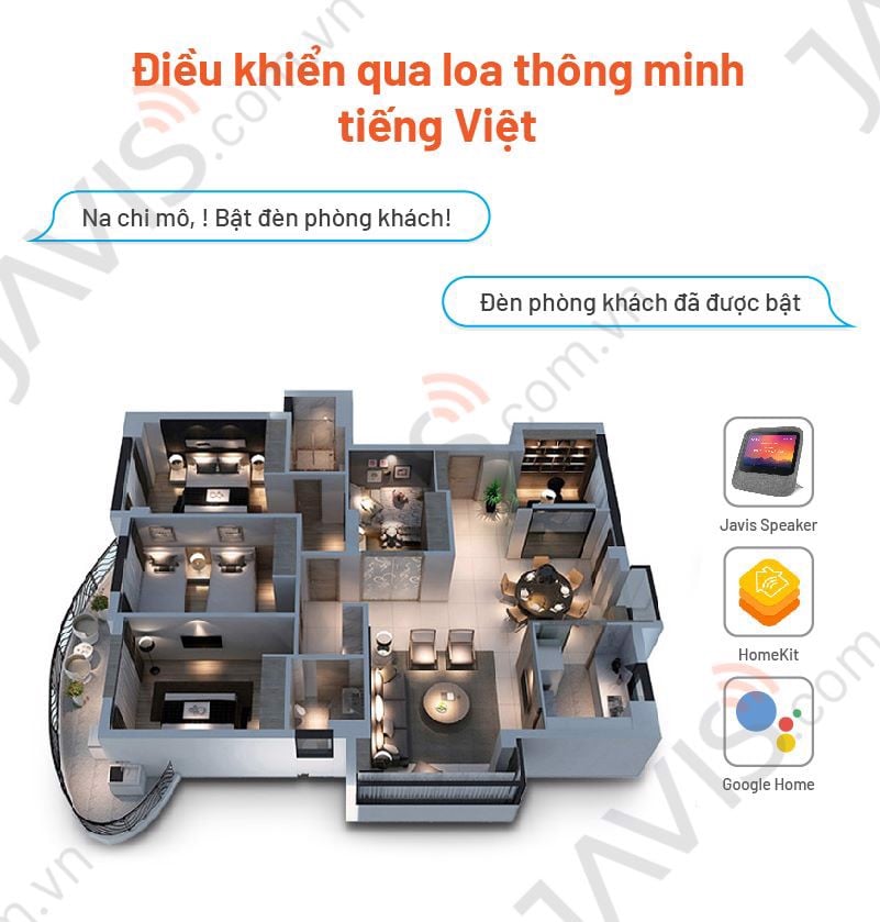 Công tắc Zigbee JAVIS 1 nút bấm cơ vuông màu xám