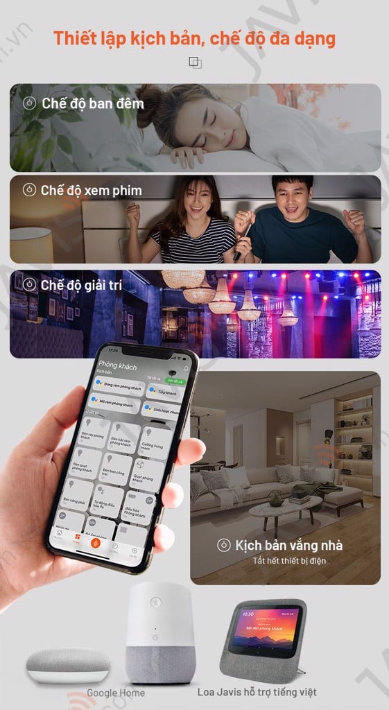 Công tắc Zigbee JAVIS 1 nút bấm cơ vuông màu xám