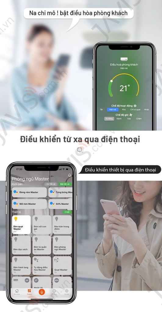 Công tắc Zigbee JAVIS 1 nút bấm cơ vuông màu xám