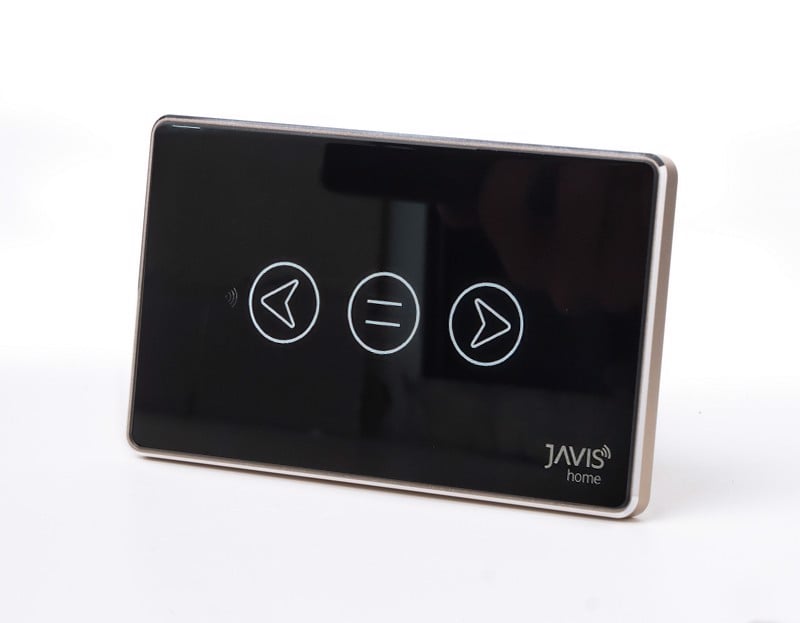 Công tắc cửa cuốn, cửa cổng Wifi Pro JAVIS chữ nhật đen viền vàng